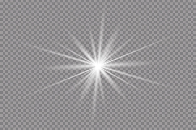 Efecto de luces brillantes, bengalas, explosiones y estrellas.