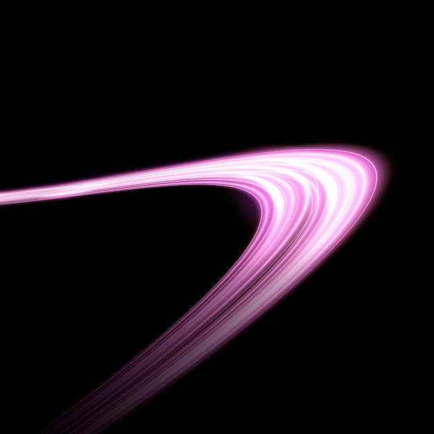 Efecto de luz abstracta de línea dorada de luz.