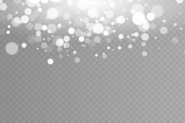 Efecto de luz abstracto Bokeh de luces aislado sobre un fondo transparente Bokeh de luz brillante de Navidad