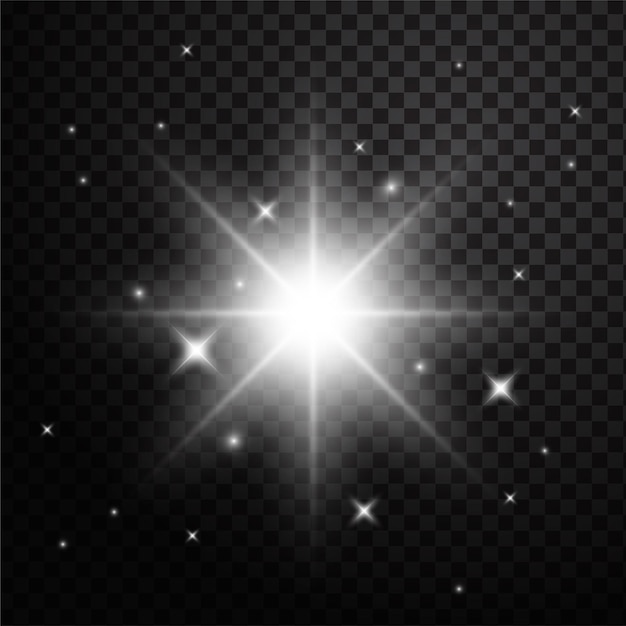 Efecto de luz Apagón o brillo Apagón del sol chispa o estrella