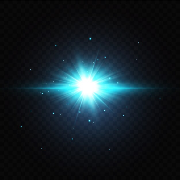 Efecto de luz azul. Resumen rayos láser de luz. Efecto de luz en hermosas pancartas.