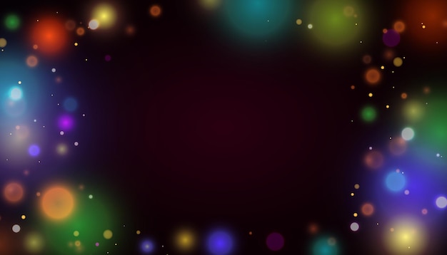 Efecto de luz bokeh con muchas partículas brillantes y brillantes aisladas en un fondo transparente Glitte.