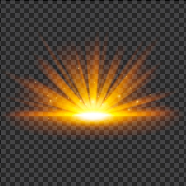 Efecto de luz brillante del amanecer