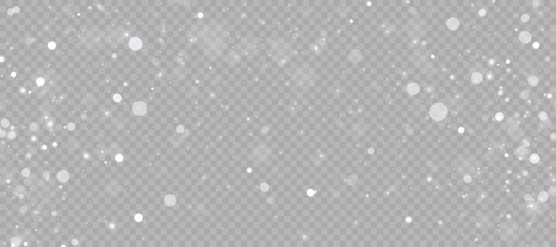 Efecto de luz brillante bokeh sobre fondo transparente para vector de brillo de diseño de año nuevo de navidad