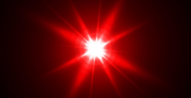 Efecto de luz brillante Estrella estalla con chispas Sol