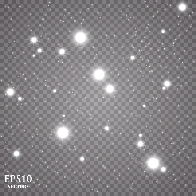 Efecto de luz brillante. Ilustración vectorial Concepto flash de Navidad.