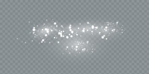 Efecto de luz brillante Ilustración vectorial Polvo de destello navideño Efecto de luz brillante Explosión de estrellas con destellos