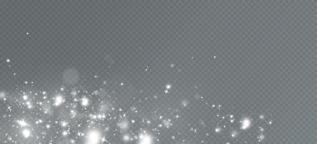 Efecto de luz brillante Ilustración vectorial Polvo de destello navideño Efecto de luz brillante Explosión de estrellas