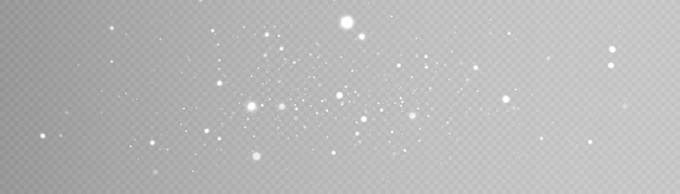 Efecto de luz brillante con muchas partículas de brillo aisladas sobre fondo transparente Estrella vectorial