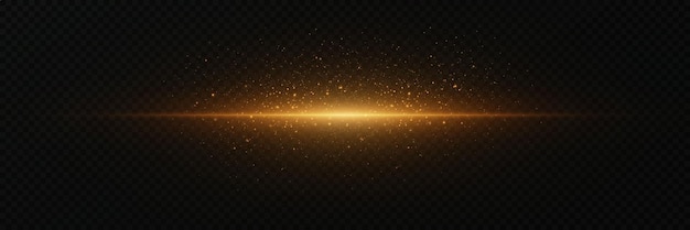 Efecto de luz brillante con polvo mágico Explosión de línea con chispas de polvo