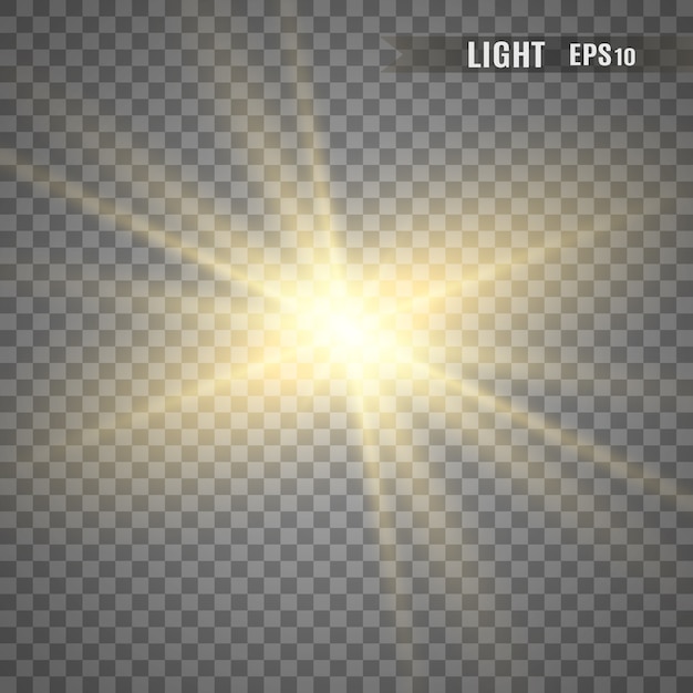 Efecto de luz de chispa, luz de las estrellas.