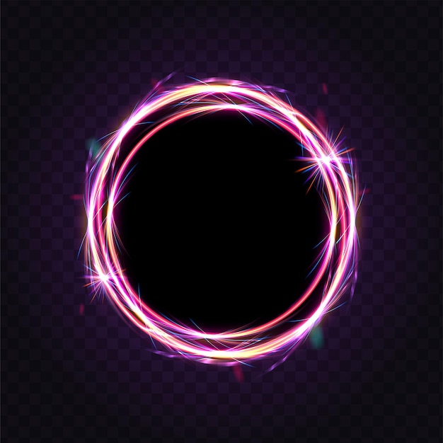 Efecto de luz de círculo abstracto