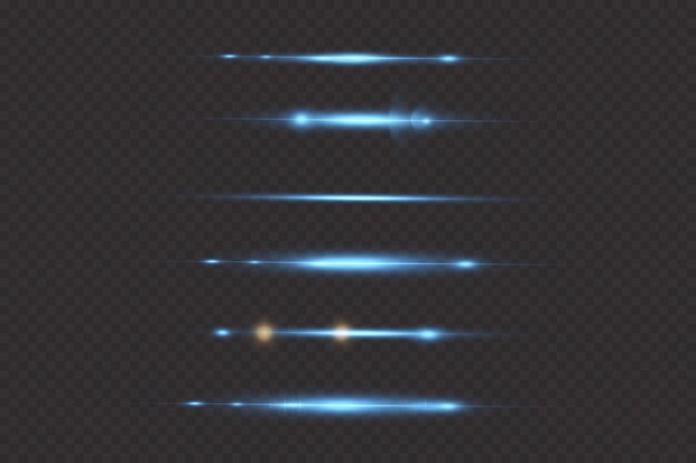 Efecto de luz de color azul Rayos láser abstractos