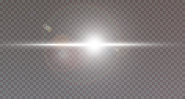 Efecto de luz de destello de lente especial de luz solar transparente de vector
