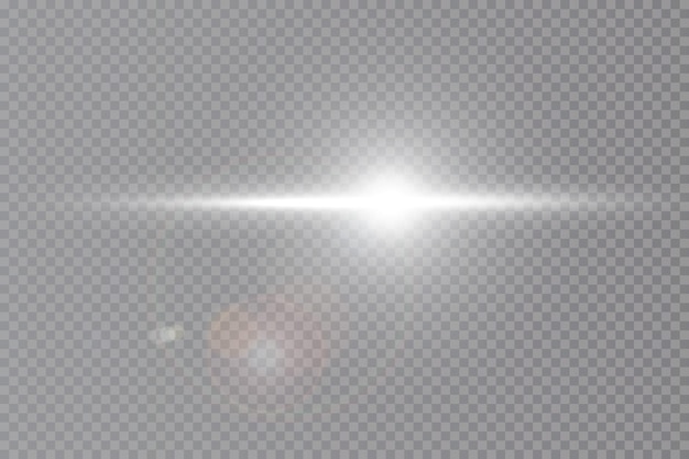 Efecto de luz de destello de lente especial de luz solar transparente de vector