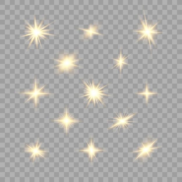 Efecto de luz de destello de lente especial de luz solar transparente vectorial. hermosa estrella brillante.