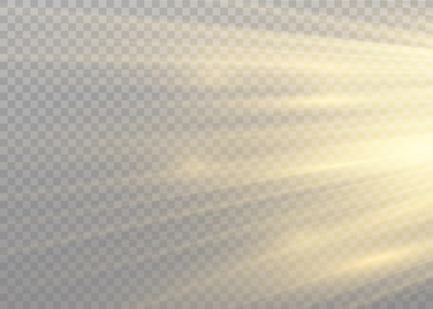 Efecto de luz de destello de lente especial de luz solar transparente.