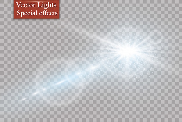 Efecto de luz de destello de lente especial de luz solar de vector transparente.