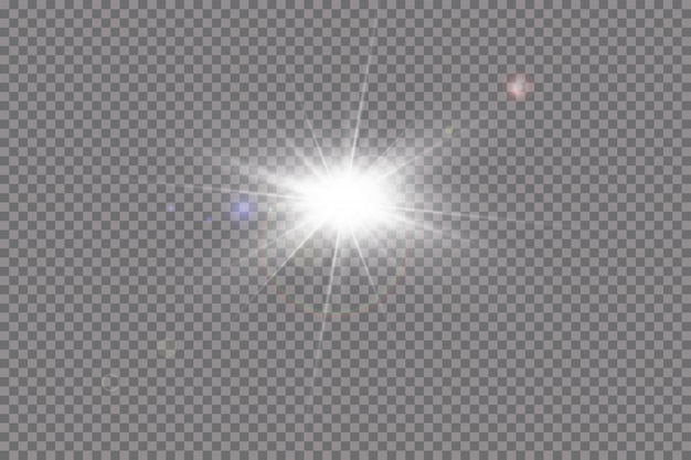 Efecto de luz de destello de lente especial de luz solar de vector transparente.