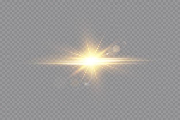 Vector efecto de luz de destello de lente especial de luz solar de vector transparente.