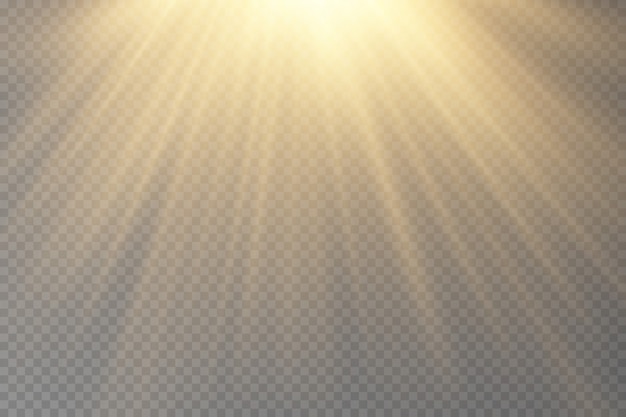 Efecto de luz de destello de lente especial de luz solar de vector transparente.