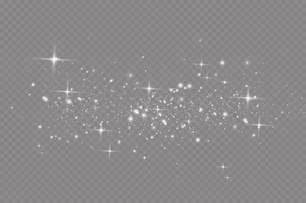 Efecto de luz . Efecto de polvo. Las partículas de polvo parpadean ilustración.