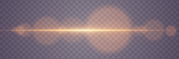 Efecto de luz elegante y abstracto en un fondo transparente Resplandor brillante Ilustración vectorial de luz flash EPS 10