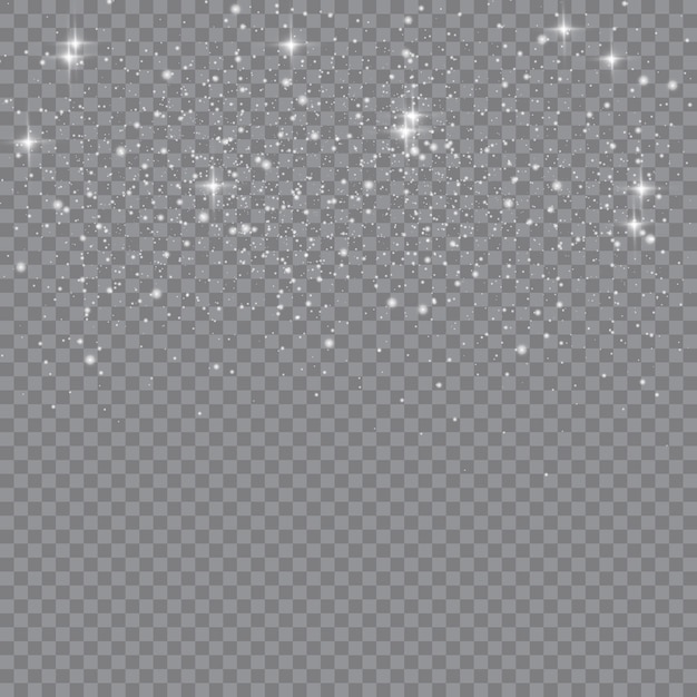 Efecto de luz especial de brillo de chispas blancas.
