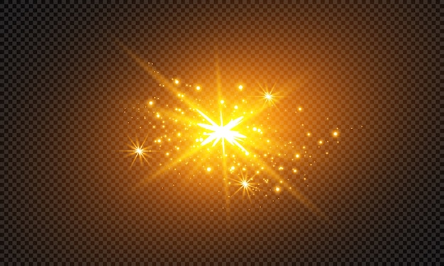 Efecto de luz especial de brillo de chispas. Partículas de polvo mágico espumoso.
