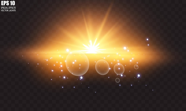 Efecto de luz especial de brillo de chispas. Partículas de polvo mágico espumoso.