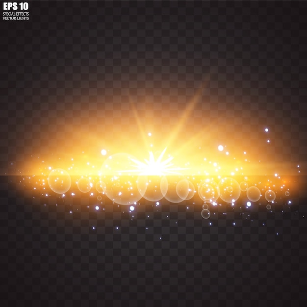 Efecto de luz especial de brillo de chispas. Partículas de polvo mágico espumoso.