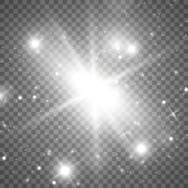 Efecto de luz especial de brillo de chispas. Partículas de polvo mágico espumoso