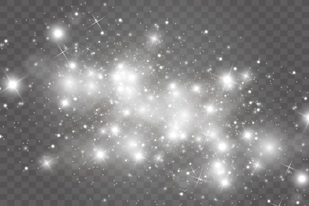 Efecto de luz especial de brillo de chispas. Partículas de polvo mágico espumoso.