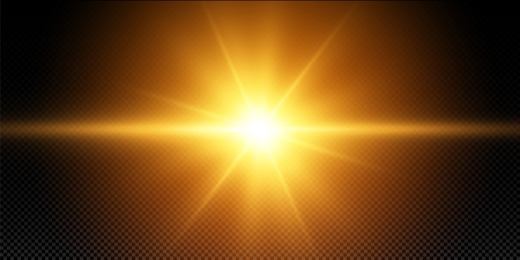 Vector efecto de luz especial de destello de lente.