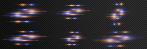 Efecto de luz especial de la línea de velocidad Haz horizontal de destello y destello