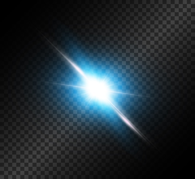 Efecto de luz, estrella futurista.