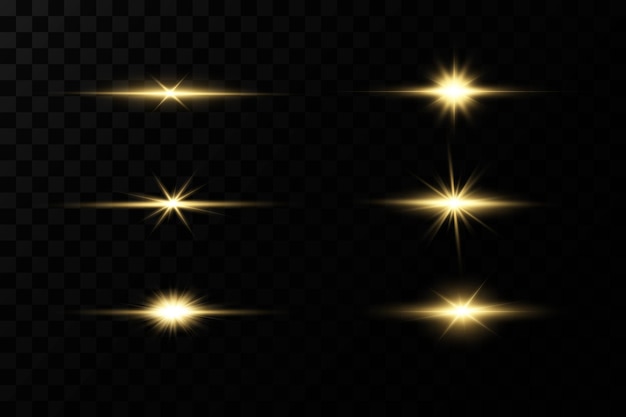 Efecto de luz de estrellas brillantes Partículas brillantesVector