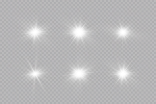 Efecto de luz de estrellas brillantes partículas brillantesvector