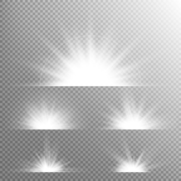 Efecto de luz estrellas explosiones.