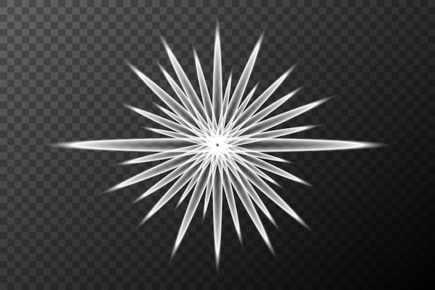 Efecto de luz explosión de llamarada aislada línea de polvo brillante llamarada solar chispa estrella efecto vectorial de luz solar