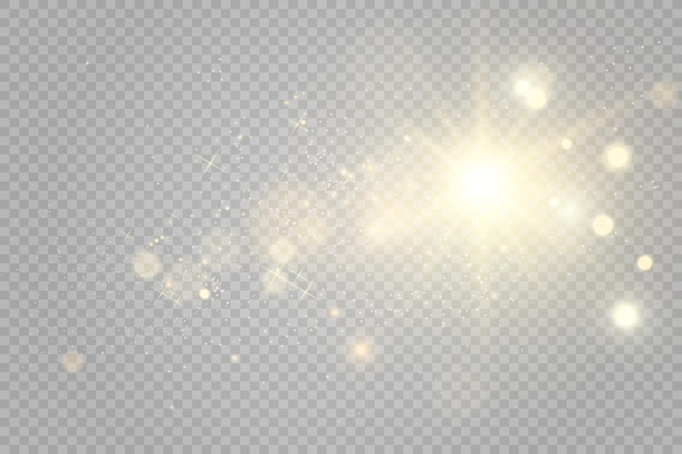 Efecto de luz de flash de lente especial El flash emite rayos y el reflector ilumina una luz blanca brillante