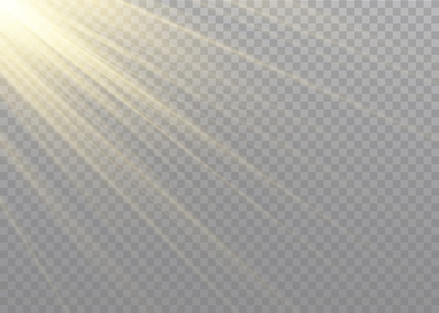 efecto de luz de flash de lente especial de luz solar transparente. flash de lente de sol frontal. Desenfoque a la luz del resplandor. Elemento de decoración. Rayos estelares horizontales y reflector.