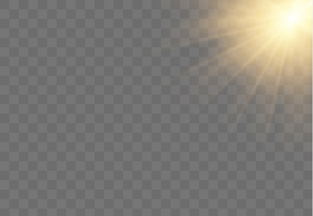 efecto de luz de flash de lente especial de luz solar transparente. flash de lente de sol frontal. Desenfoque a la luz del resplandor. Luz resalta el efecto especial amarillo con rayos de luz y destellos mágicos. Dom