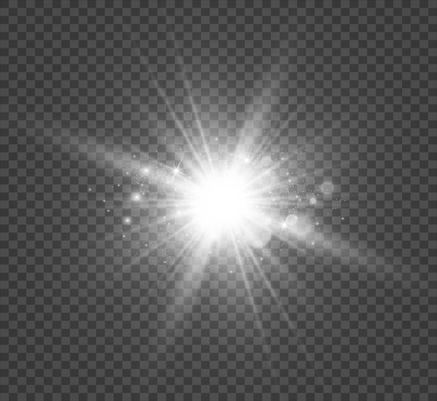 Vector efecto de luz de flash de lente especial