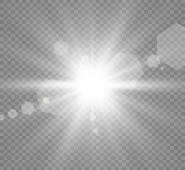 Efecto de luz de flash de lente especial