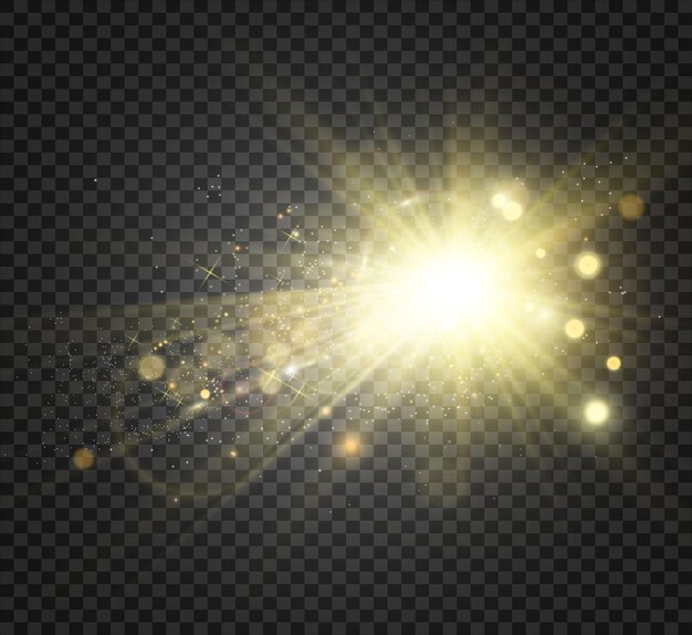 Efecto de luz de flash de lente especial