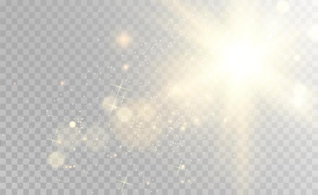 Efecto de luz de flash de lente especial