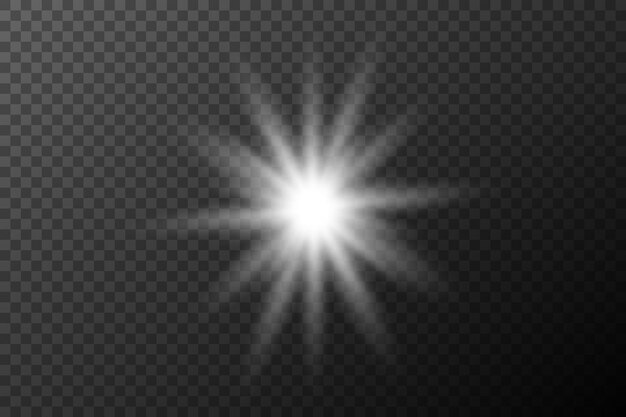 Efecto de luz fulgor aislado explosión de neumático línea de polvo fulgor solar estrella chispa fondo vectorial de luz solar
