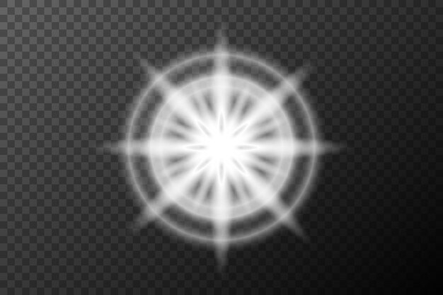 Efecto de luz fulgor aislado explosión de neumático línea de polvo fulgor solar estrella chispa fondo vectorial de luz solar