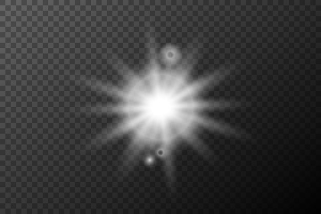 Efecto de luz fulgor aislado explosión de neumático línea de polvo fulgor solar estrella chispa fondo vectorial de luz solar